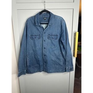 Express Denim Shirt Jacket Women's‎ Large L Blue Button Down Casual Top